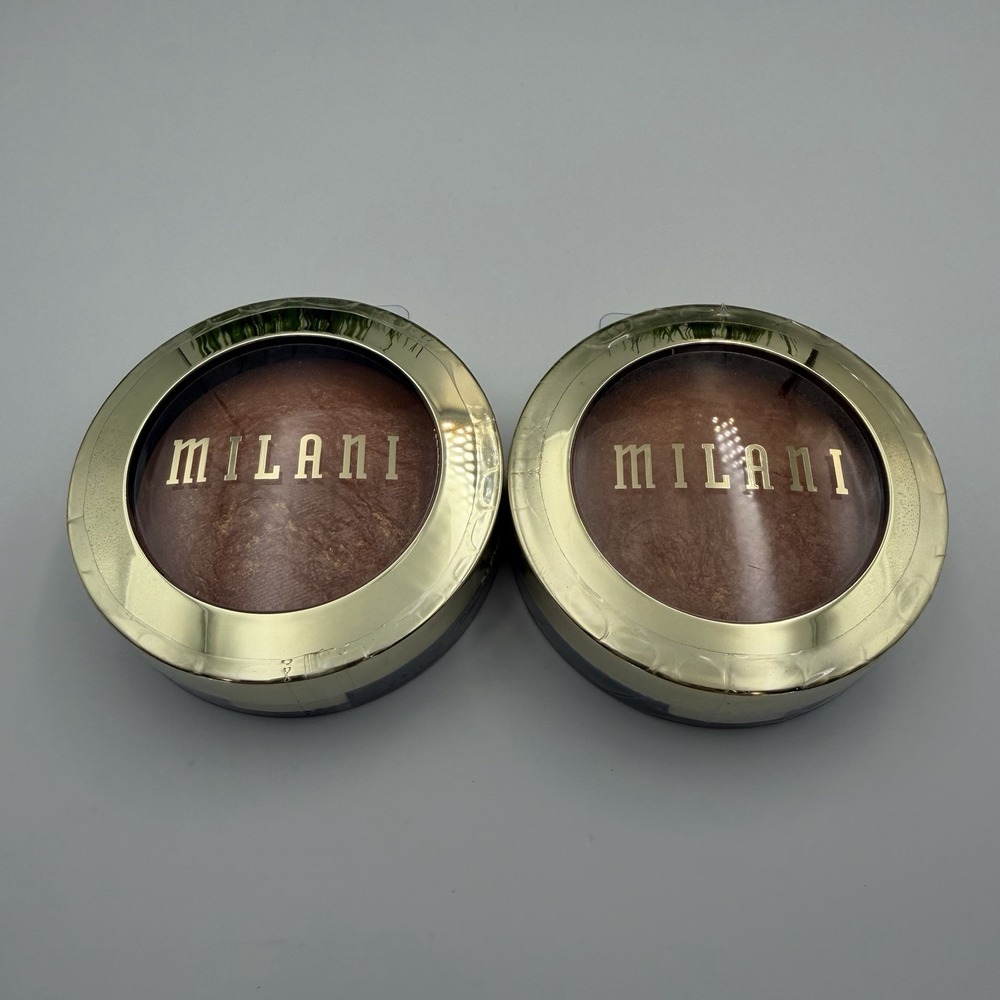 (2) MILANI Baked Bronzer Powder Compact 04 GLOW with Talc